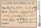 Etiketten zu Korund (Sternsaphir) (NHMW-MIN-Aa1224)